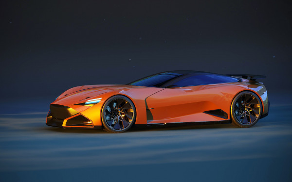General 2880x1800 car sports car digital art vehicle orange cars CGI render